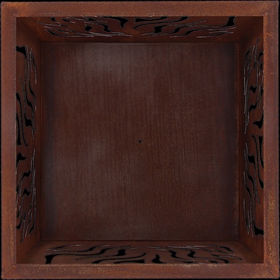 Brasero Dise�o Cuadrado Oxido S